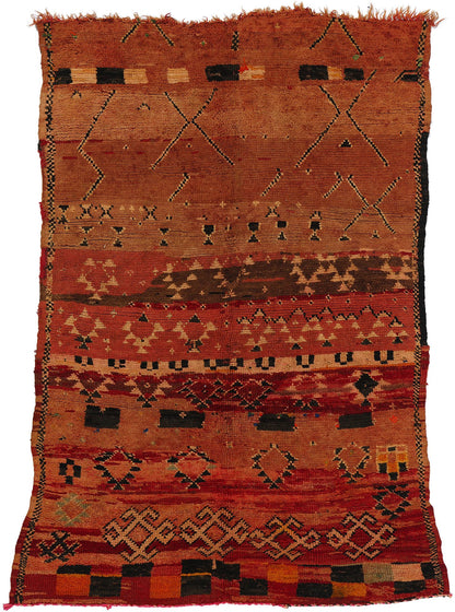 5 x 7 Vintage Red Boujad Moroccan Rug 21727