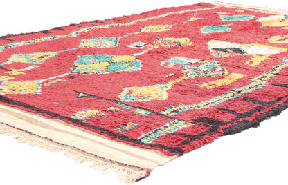 5 x 7 Vintage Red Moroccan Rug 20484