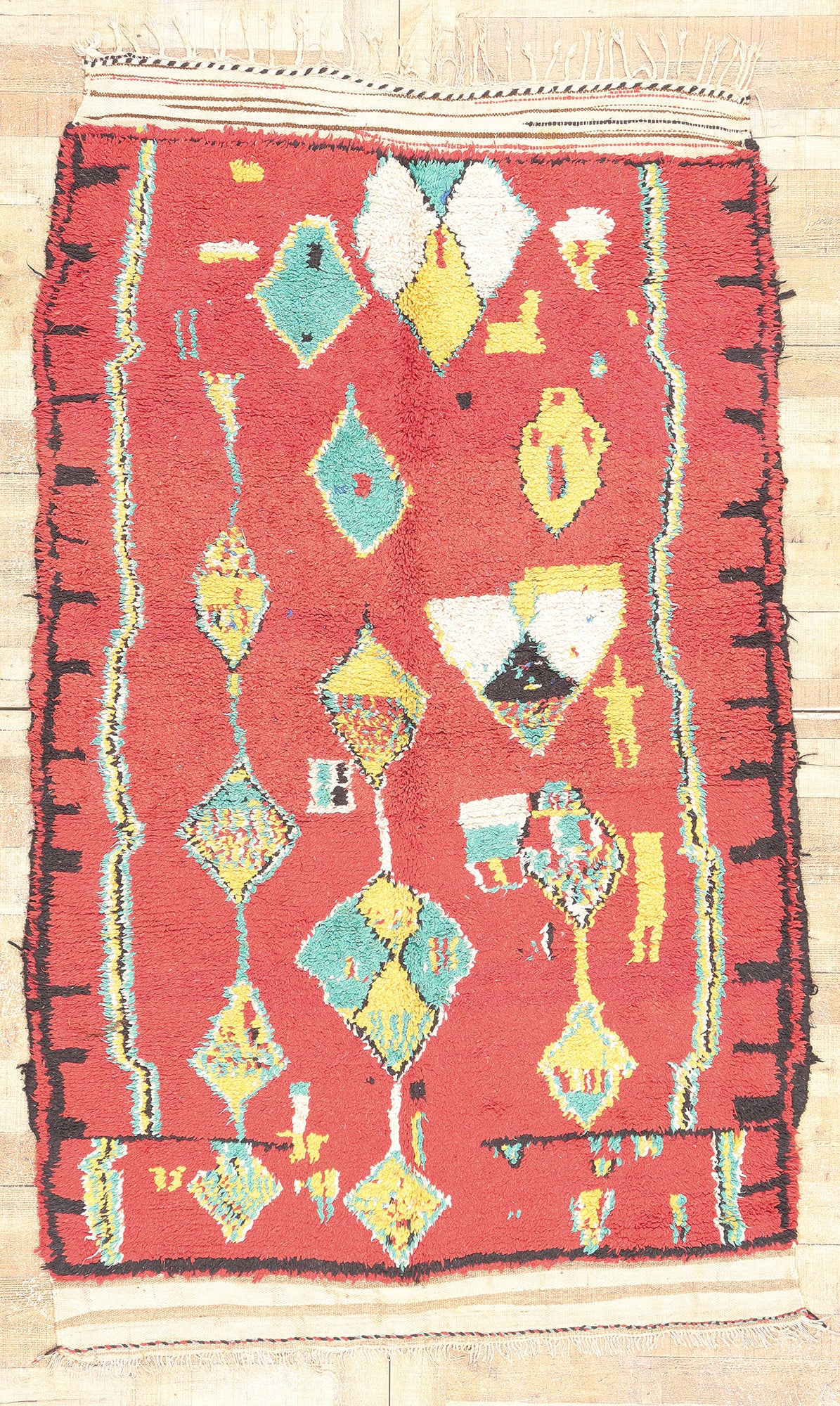 5 x 7 Vintage Red Moroccan Rug 20484