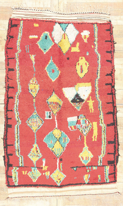 5 x 7 Vintage Red Moroccan Rug 20484