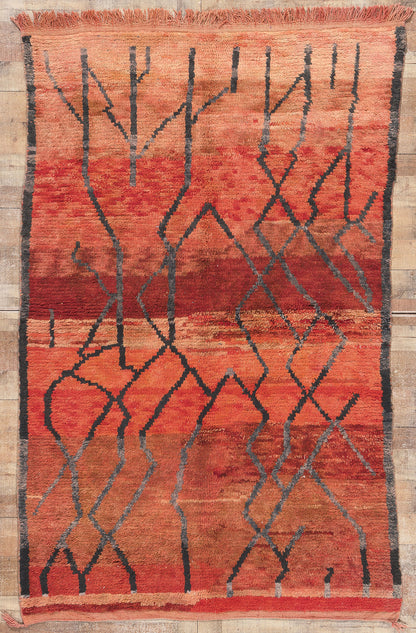 5 x 8 Vintage Red Talsint Moroccan Rug 20274