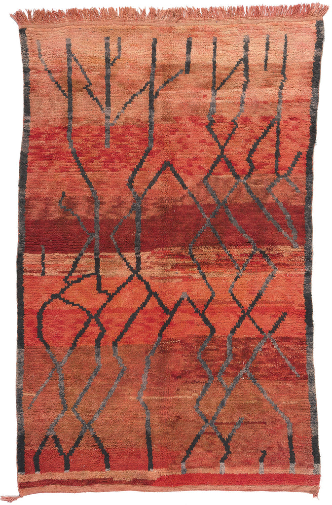 5 x 8 Vintage Red Talsint Moroccan Rug 20274