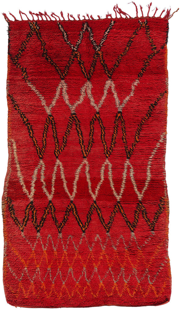 5 x 8 Vintage Red Talsint Moroccan Rug 21758