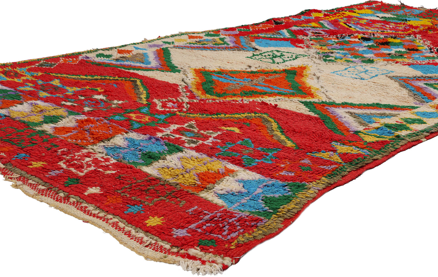 5 x 8 Vintage Red Boujad Moroccan Rug 21790