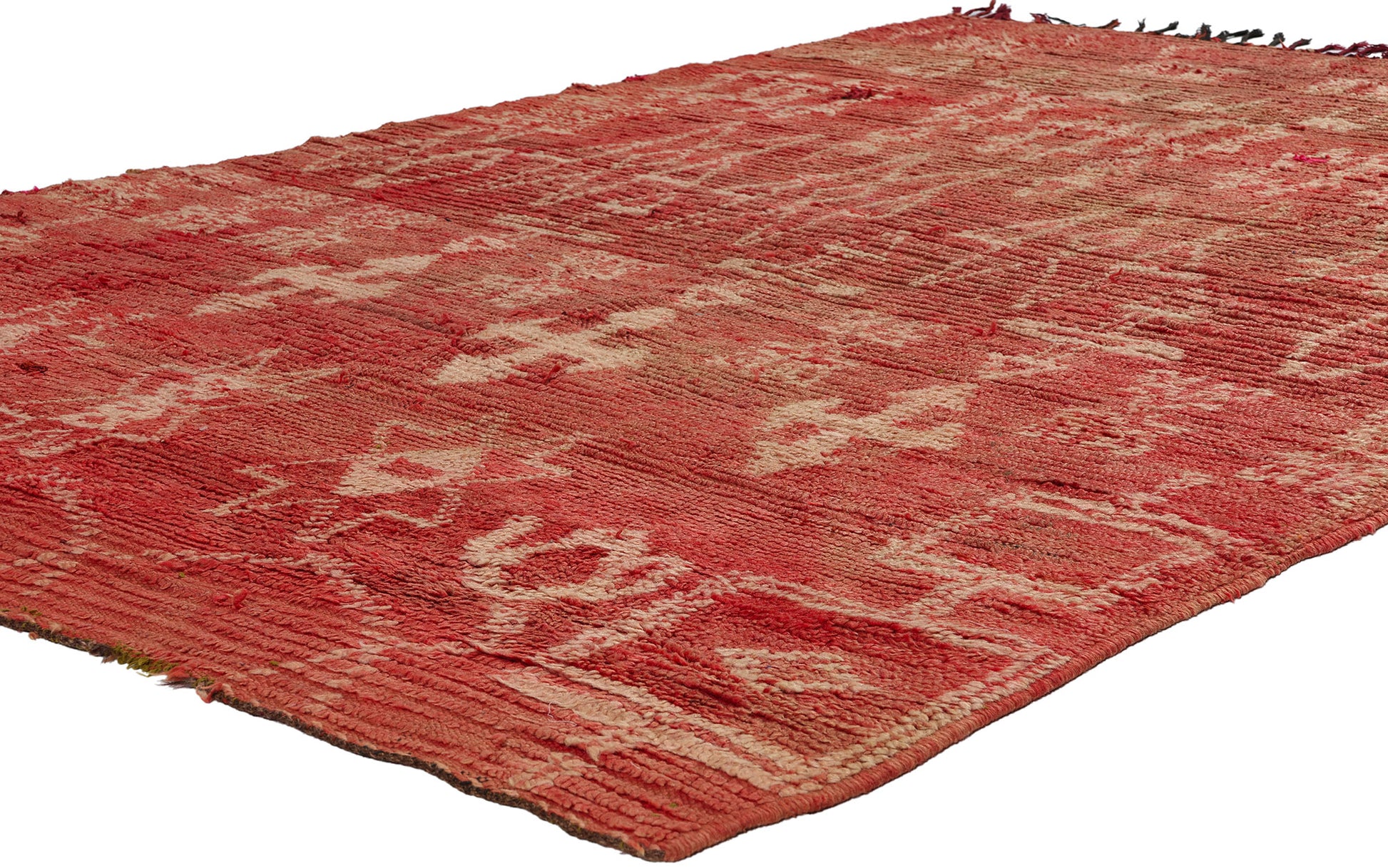 5 x 8 Vintage Red Boujad Moroccan Rug 21814
