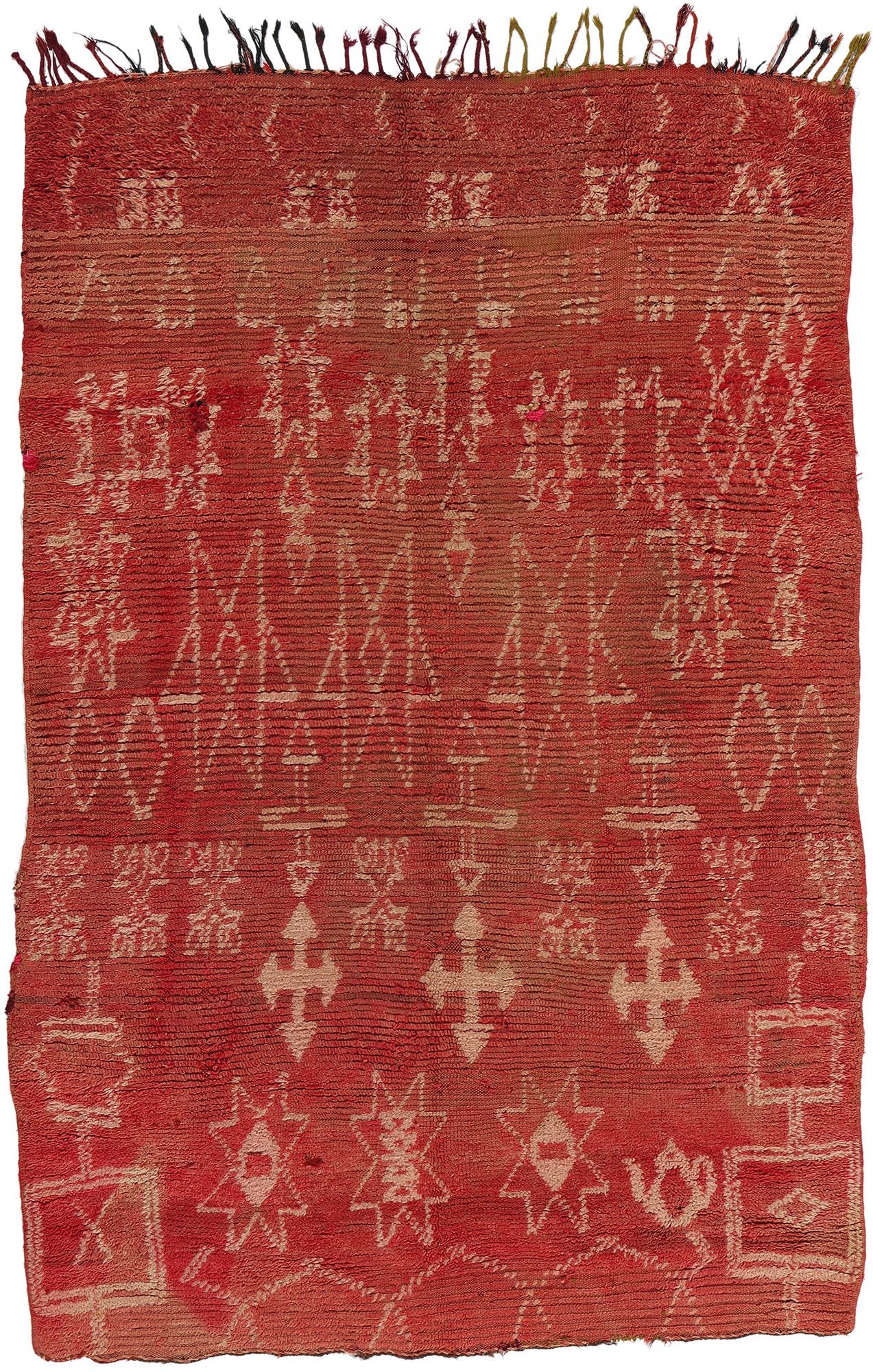 5 x 8 Vintage Red Boujad Moroccan Rug 21814