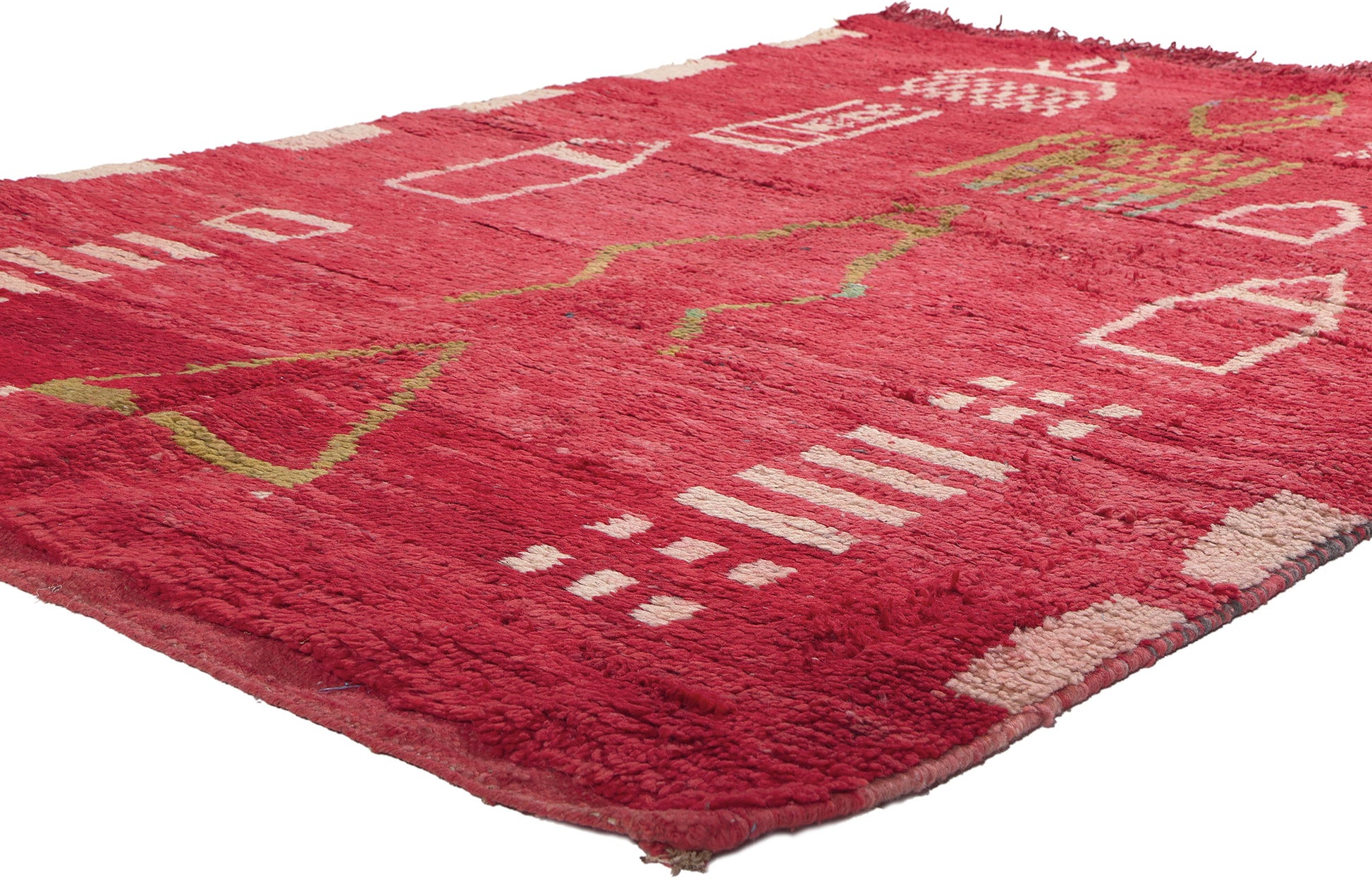 5 x 8 Vintage Red Boujad Moroccan Rug 20265