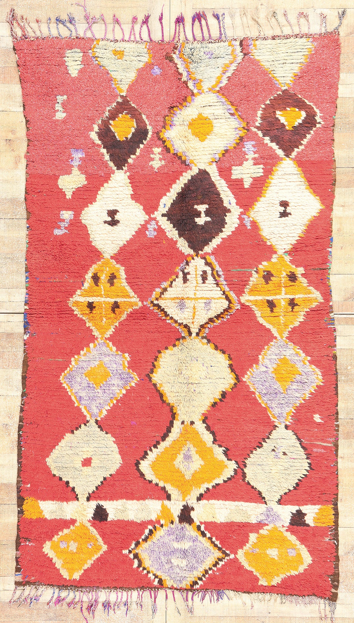 5 x 8 Vintage Red Boujad Moroccan Rug 20386
