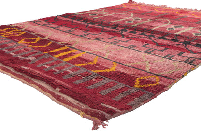 5 x 8 Vintage Red Rehamna Moroccan Rug 20288