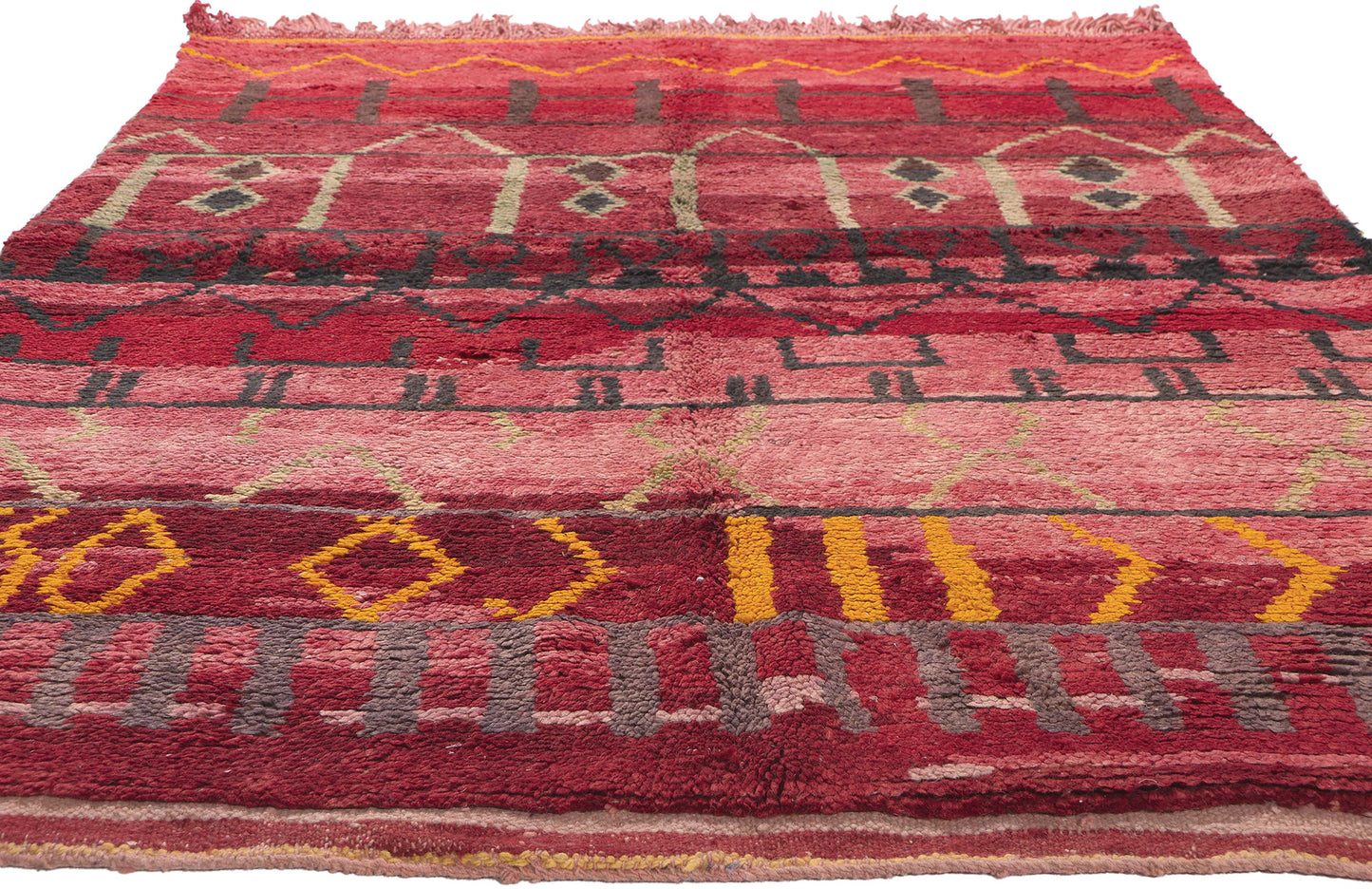 5 x 8 Vintage Red Rehamna Moroccan Rug 20288