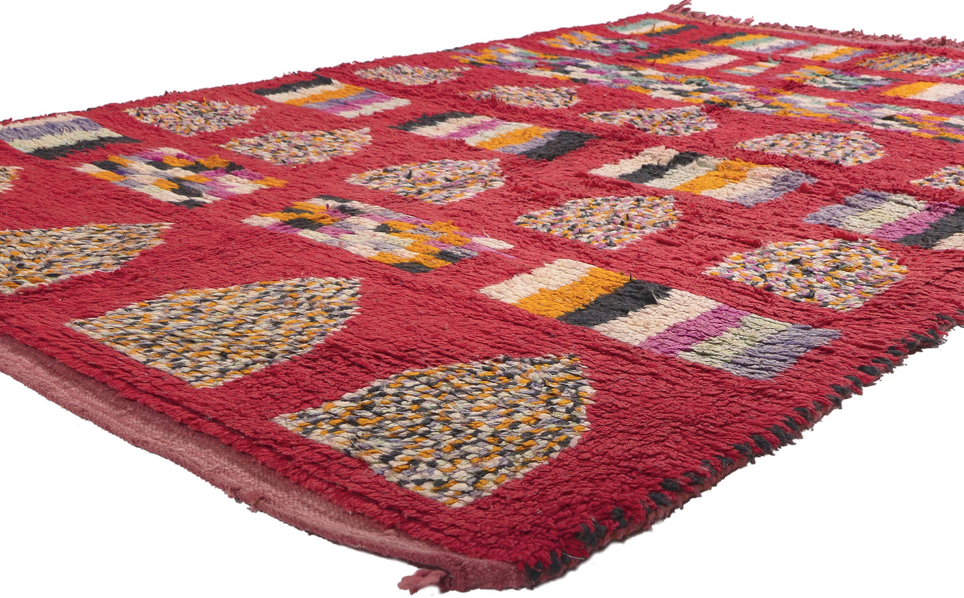 5 x 8 Vintage Red Rehamna Moroccan Rug 20289