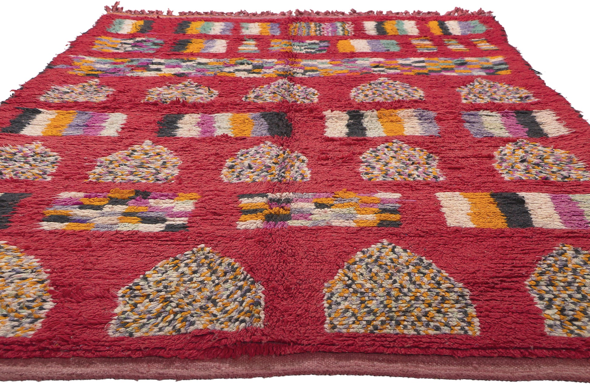 5 x 8 Vintage Red Rehamna Moroccan Rug 20289