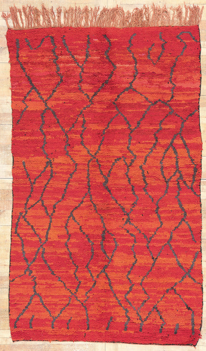 5 x 8 Vintage Red Talsint Moroccan Rug 74822