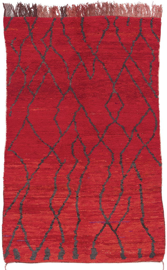 5 x 8 Vintage Red Talsint Moroccan Rug 20303