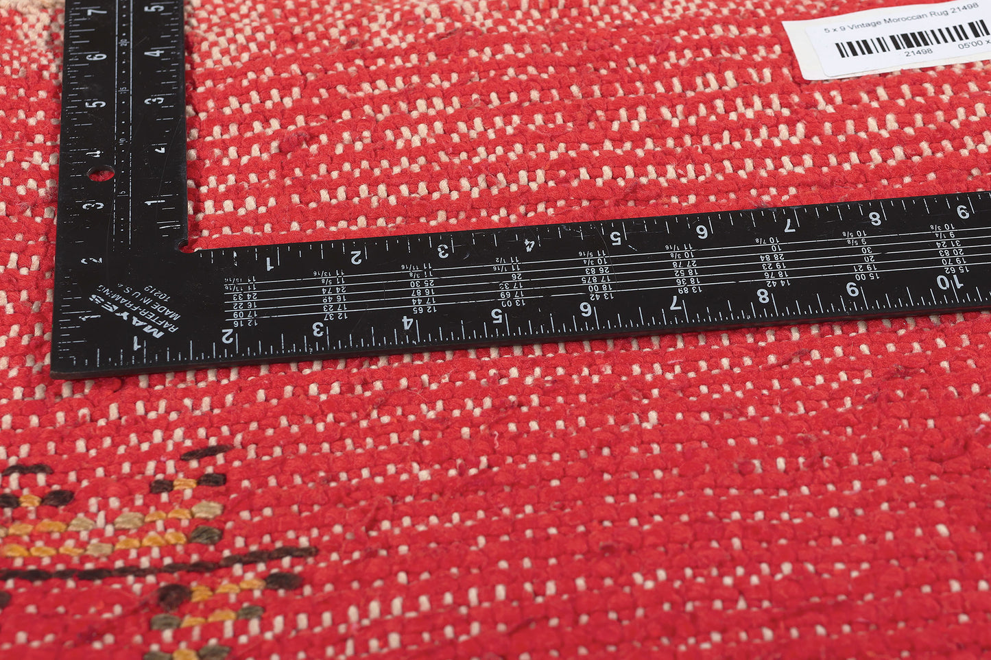 5 x 9 Vintage Red Boujad Moroccan Rug 21498