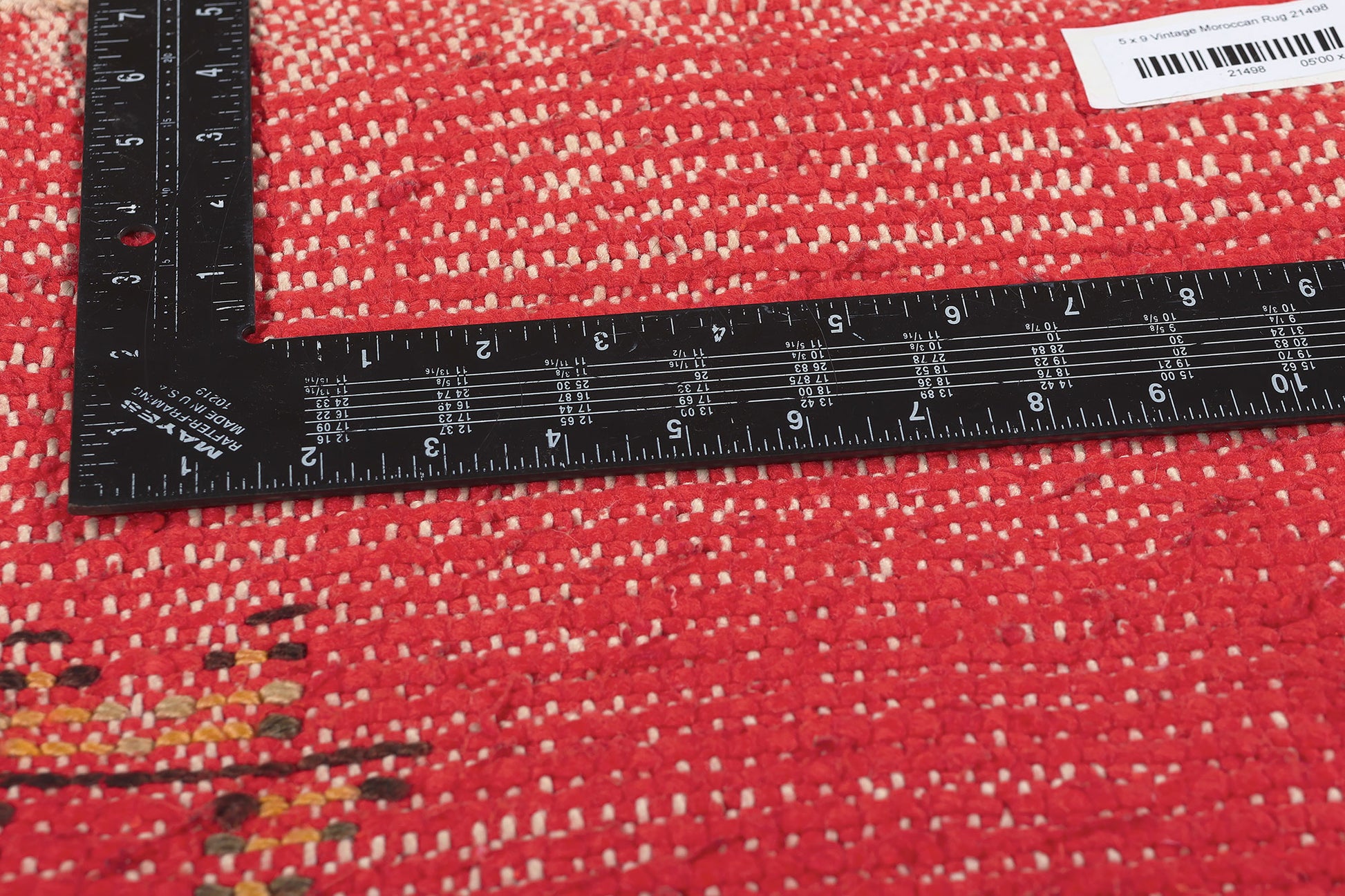5 x 9 Vintage Red Boujad Moroccan Rug 21498
