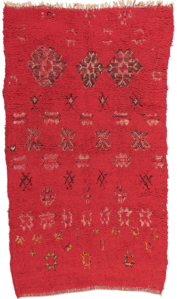5 x 9 Vintage Red Boujad Moroccan Rug 21498