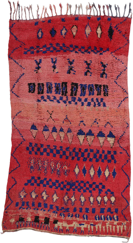 6 x 10 Vintage Red Boujad Moroccan Rug 21801