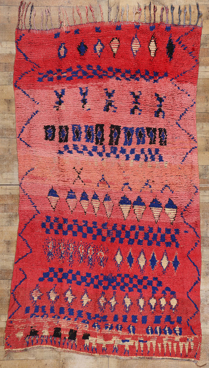 6 x 10 Vintage Red Boujad Moroccan Rug 21801