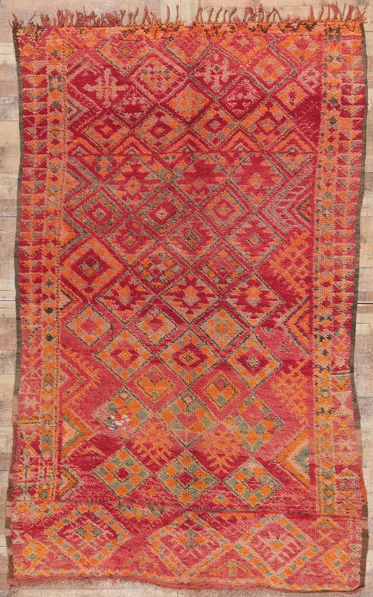 6 x 10 Vintage Red Talstint Moroccan Rug 20677