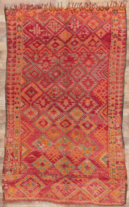 6 x 10 Vintage Red Talstint Moroccan Rug 20677