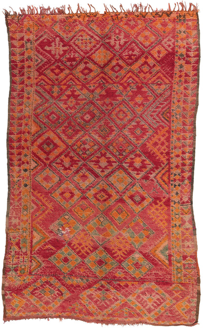 6 x 10 Vintage Red Talstint Moroccan Rug 20677