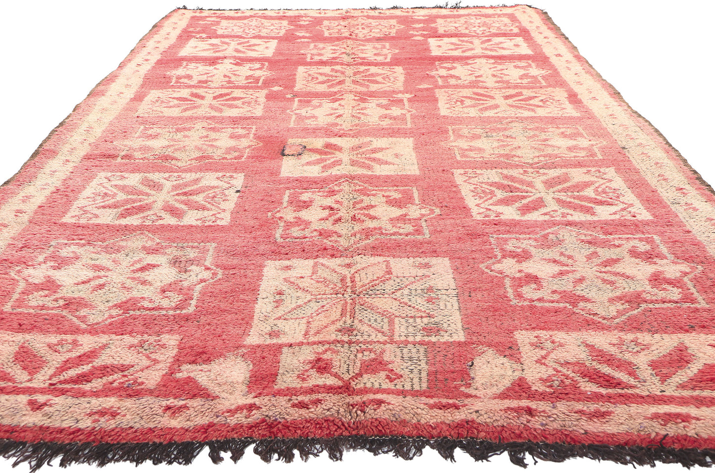 6 x 11 Vintage Red Boujad Moroccan Rug 20982