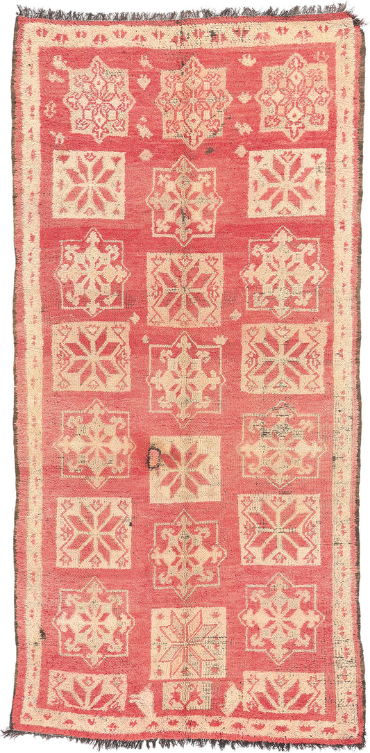 6 x 11 Vintage Red Boujad Moroccan Rug 20982