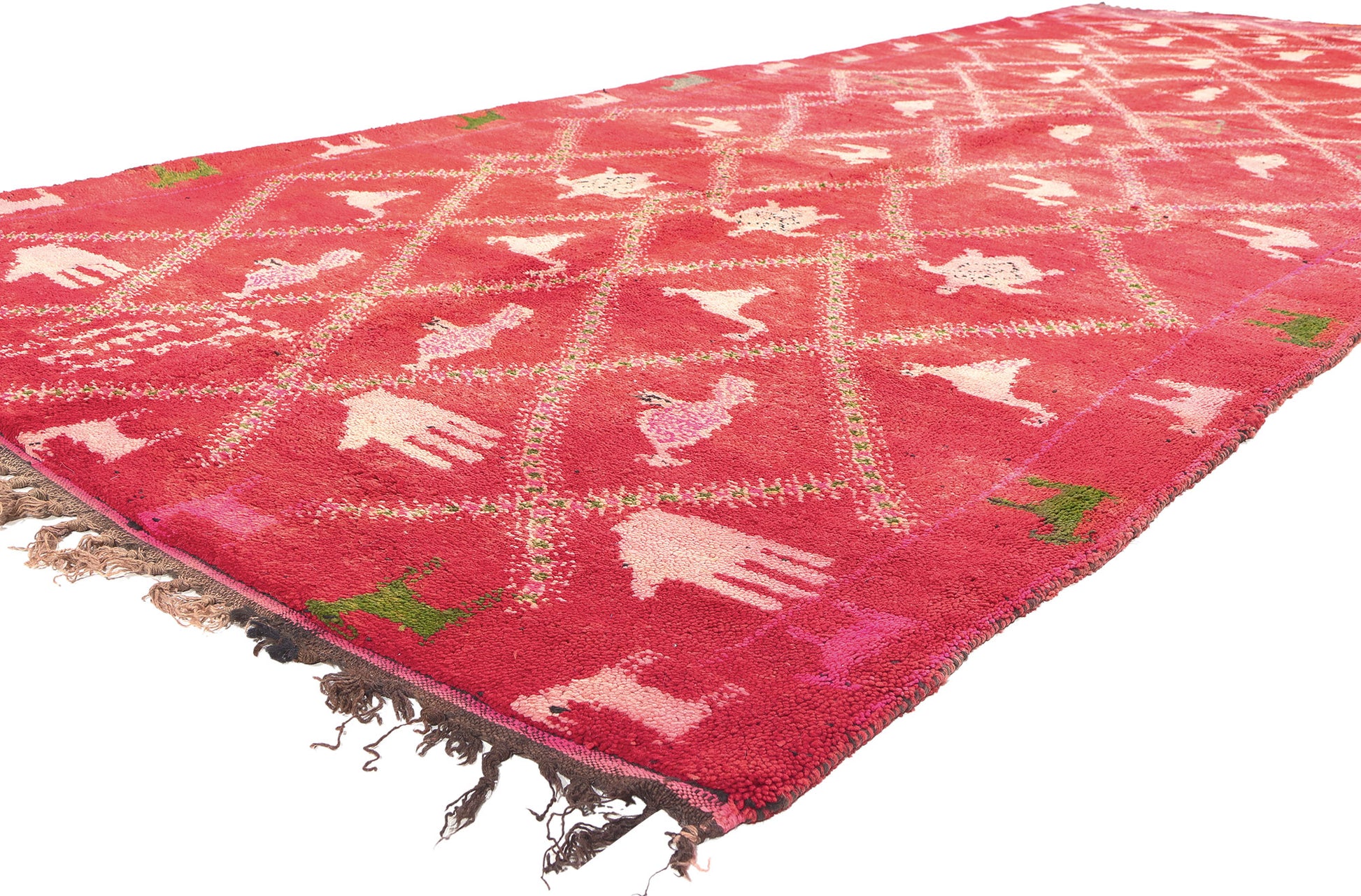 6 x 14 Vintage Red Moroccan Rug 20358