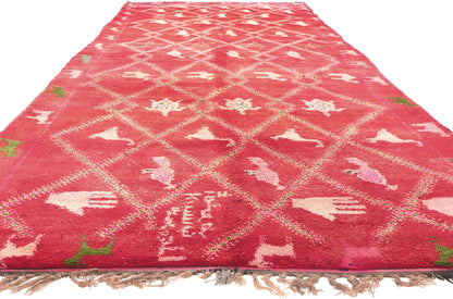 6 x 14 Vintage Red Moroccan Rug 20358