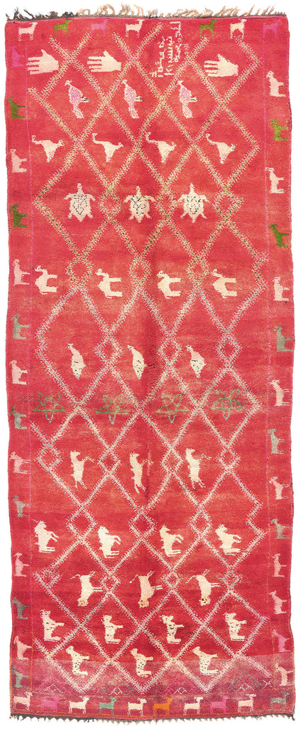 6 x 14 Vintage Red Moroccan Rug 20358