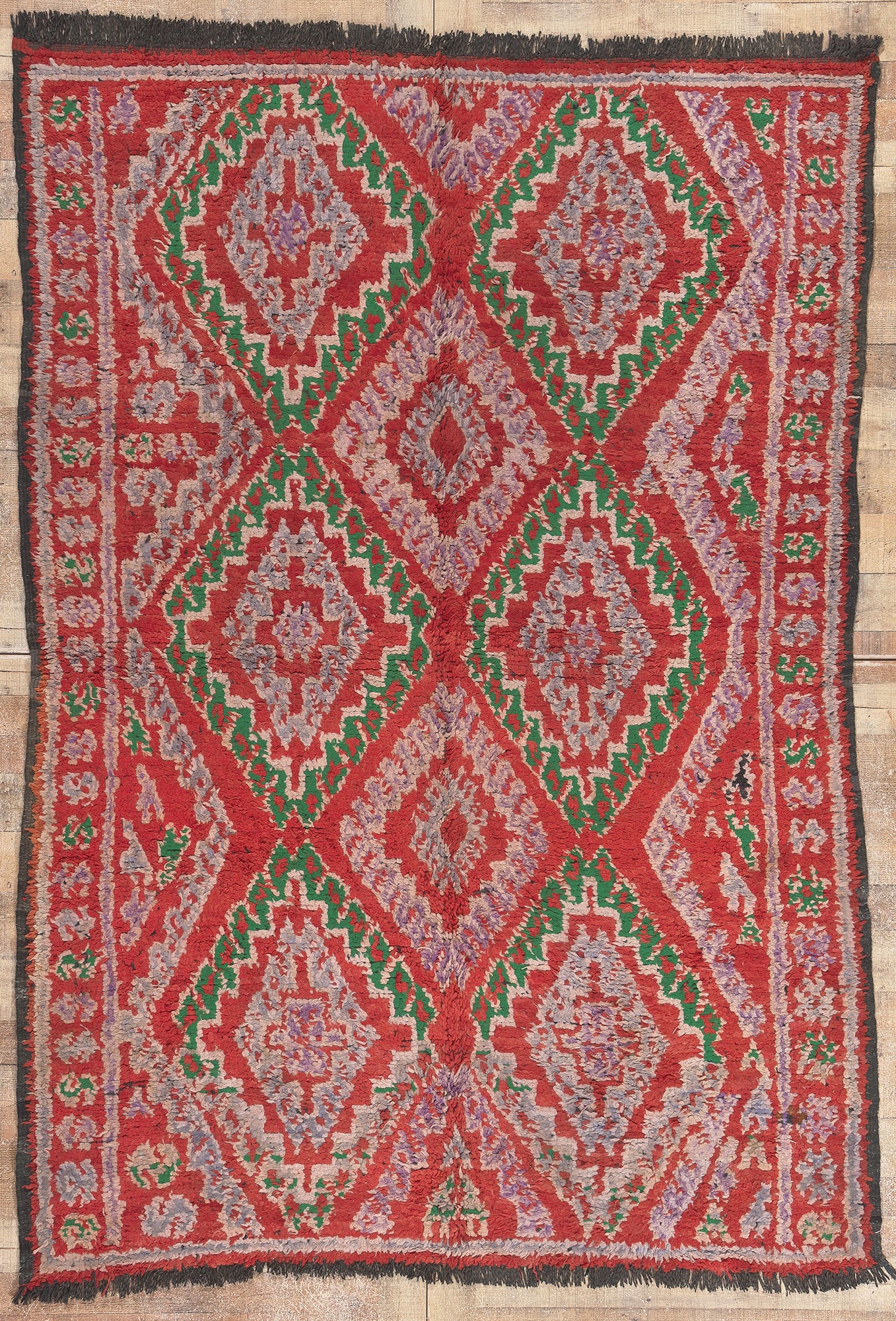 6 x 8 Vintage Red Talsint Moroccan Rug 20208