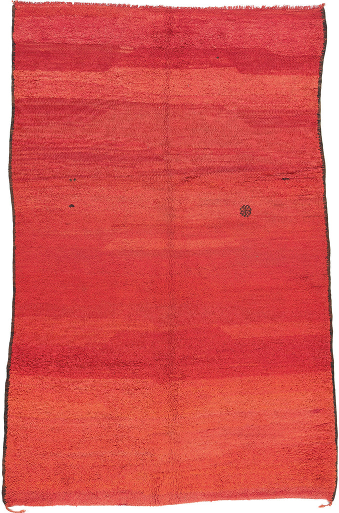 7 x 11 Vintage Red Beni Mrirt Moroccan Rug 21017