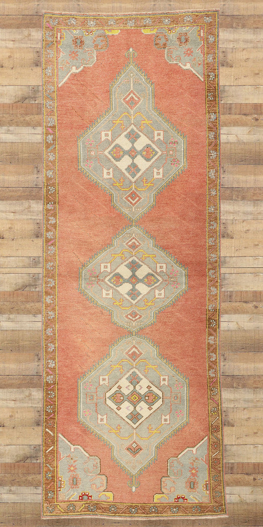 3 x 10 Vintage Red Turkish Oushak Rug 53918