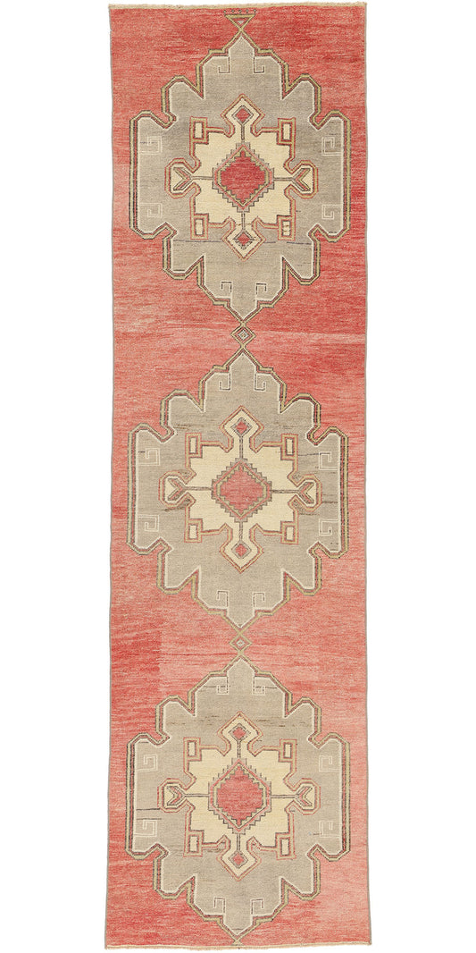 3 x 11 Vintage Red Turkish Oushak Rug 53915