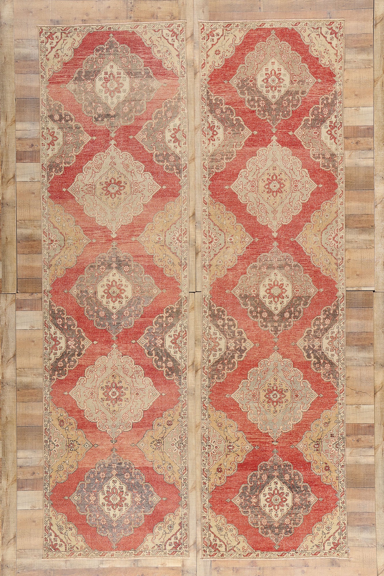 3 x 12 Vintage Red Turkish Oushak Rug 53911