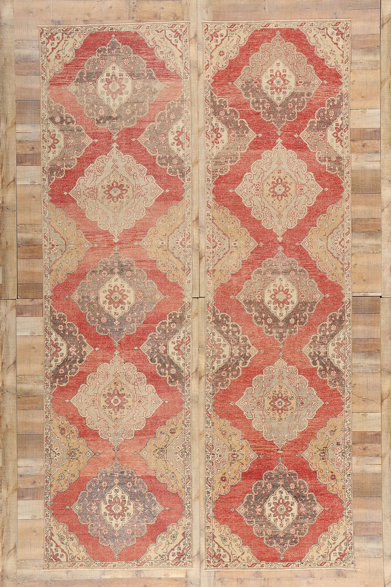 3 x 12 Vintage Red Turkish Oushak Rug 53912