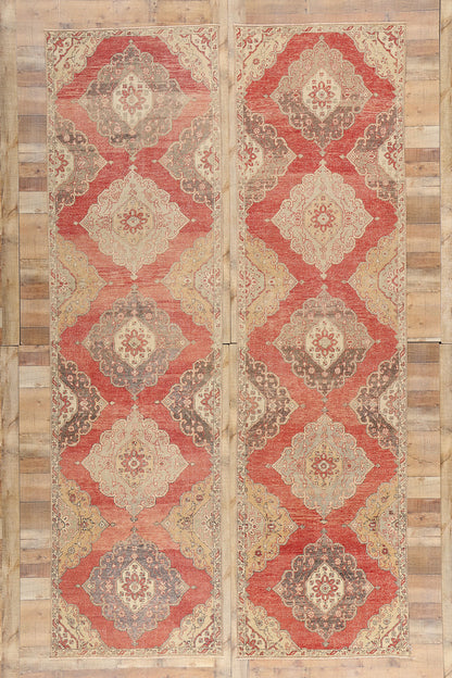 3 x 12 Vintage Red Turkish Oushak Rug 53912