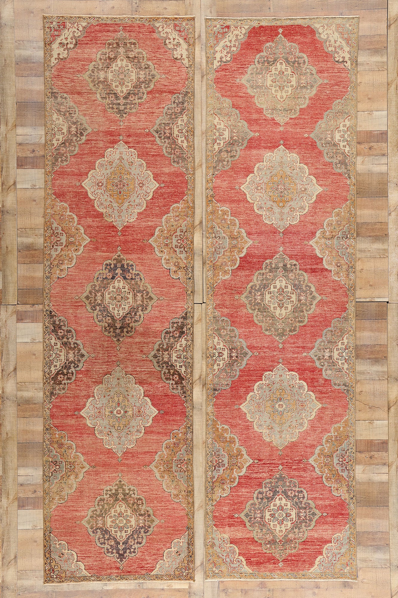 3 x 12 Vintage Red Turkish Oushak Rug 53913