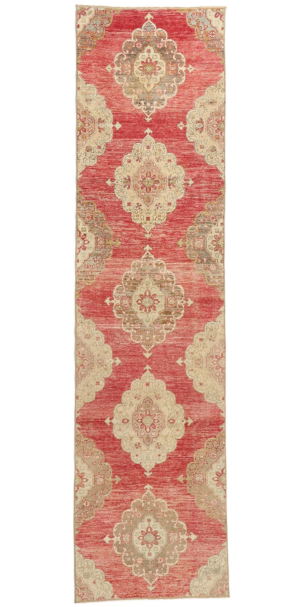 3 x 12 Vintage Red Turkish Oushak Rug 53919