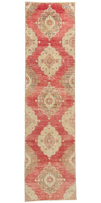 3 x 12 Vintage Red Turkish Oushak Rug 53919