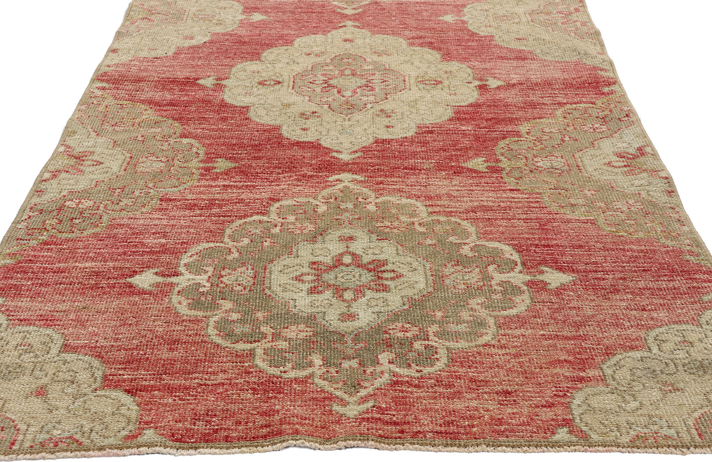 3 x 12 Vintage Red Turkish Oushak Rug 53919