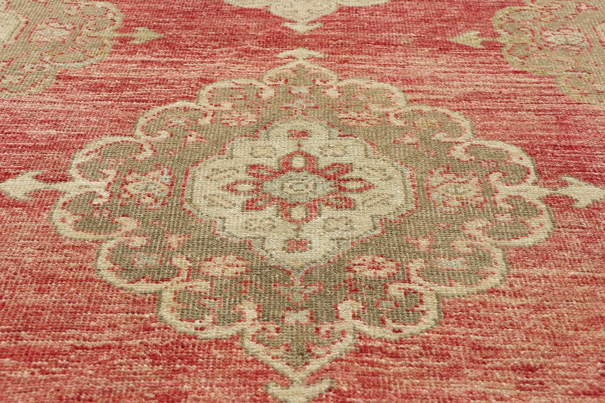 3 x 12 Vintage Red Turkish Oushak Rug 53919