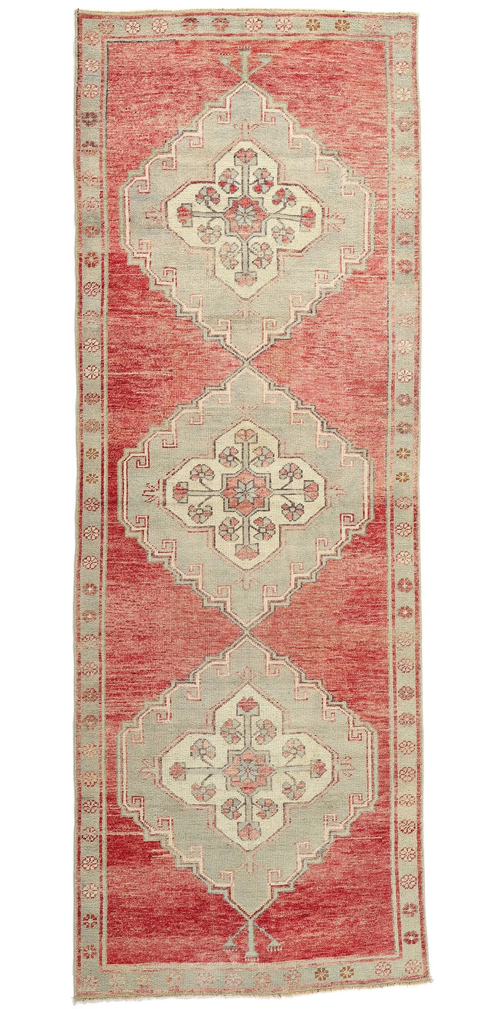 58.5×156 \"至福の喜び\" ViNTAGE TURKiSH RUG 8' X 11' Vintage Turkish Rug, Cream & Off-White - Kluks