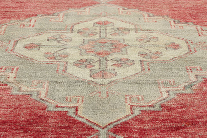 4 x 10 Vintage Red Turkish Oushak Rug 53920