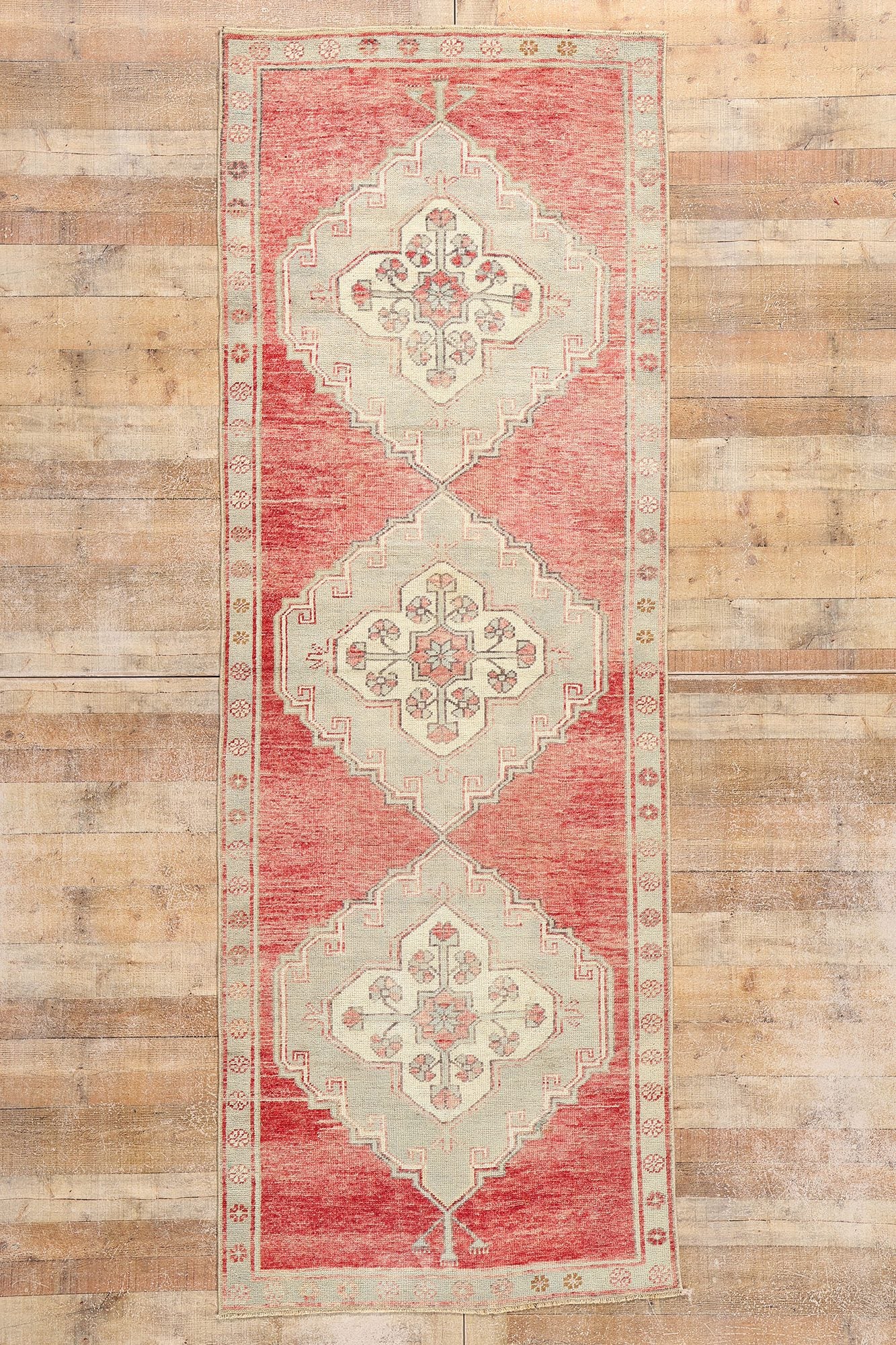 ROUND112cm\"Clockwork”ViNTAGE TURKiSH RUG 10x12.7 Ft Rare Size 1940s Turkish Rug. Fine Vintage