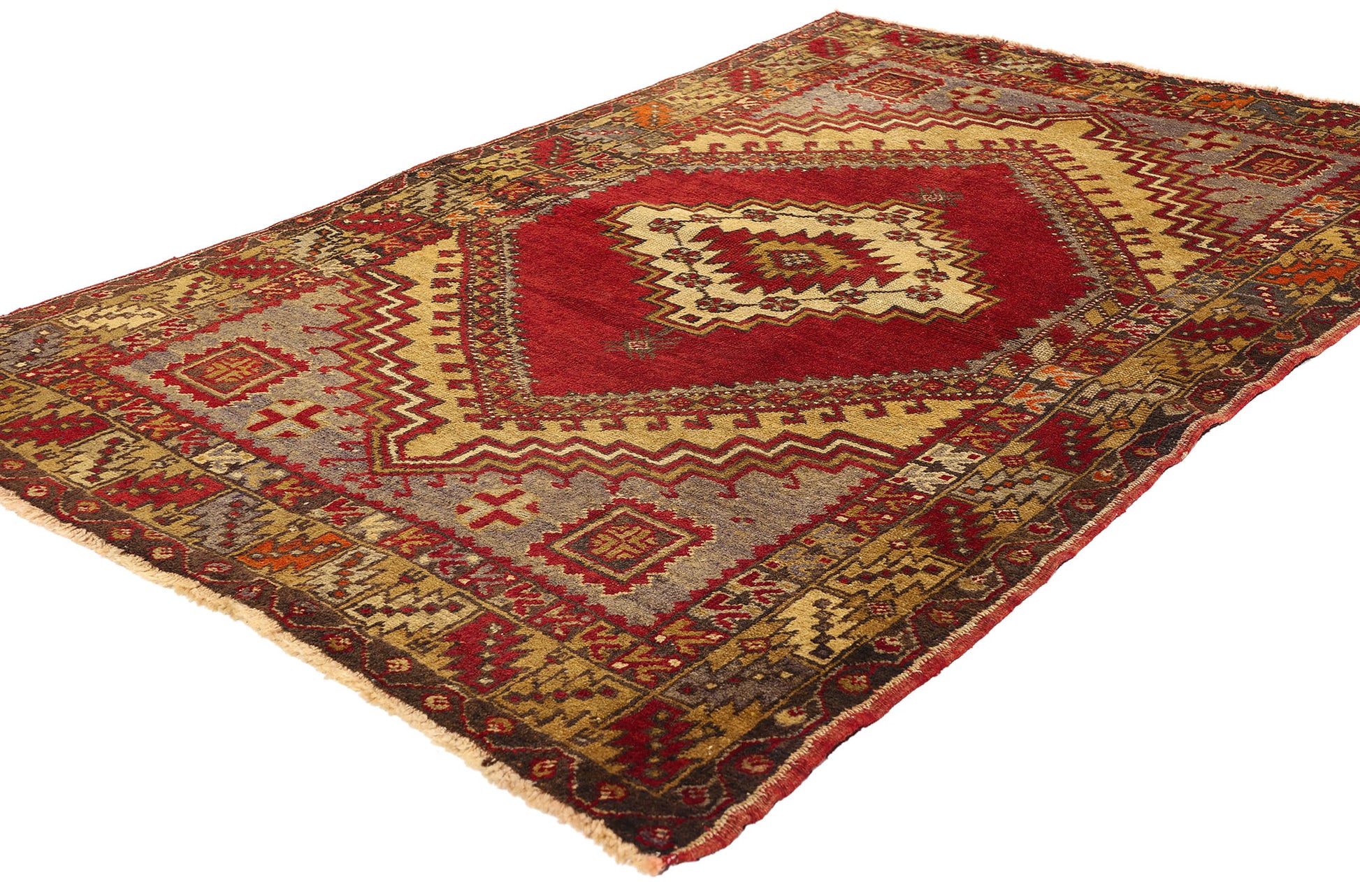 4 x 5 Vintage Turkish Oushak Rug 51459