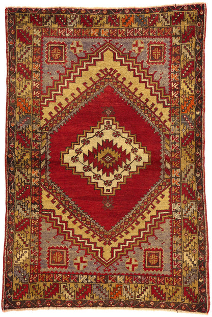 4 x 5 Vintage Turkish Oushak Rug 51459