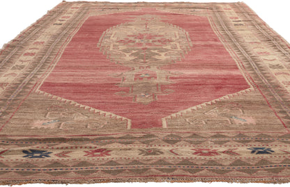 6 x 12 Vintage Red Turkish Oushak Rug 52419