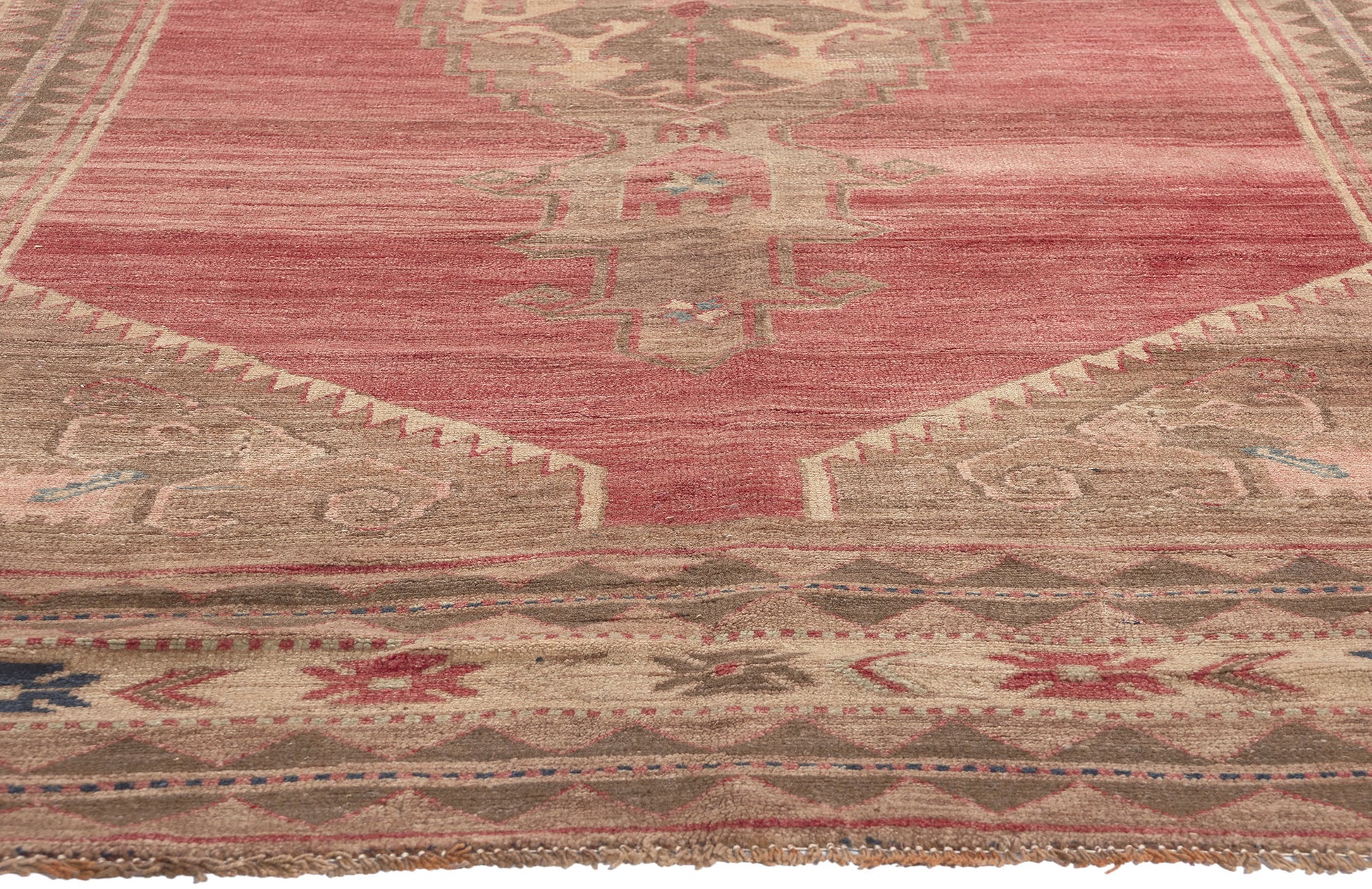 6 x 12 Vintage Red Turkish Oushak Rug 52419